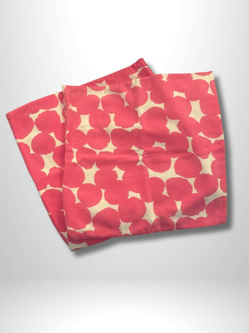KATE SPADE | Random Dot Pink/White 18" Decorative Square Pillows (Bundle of 2)